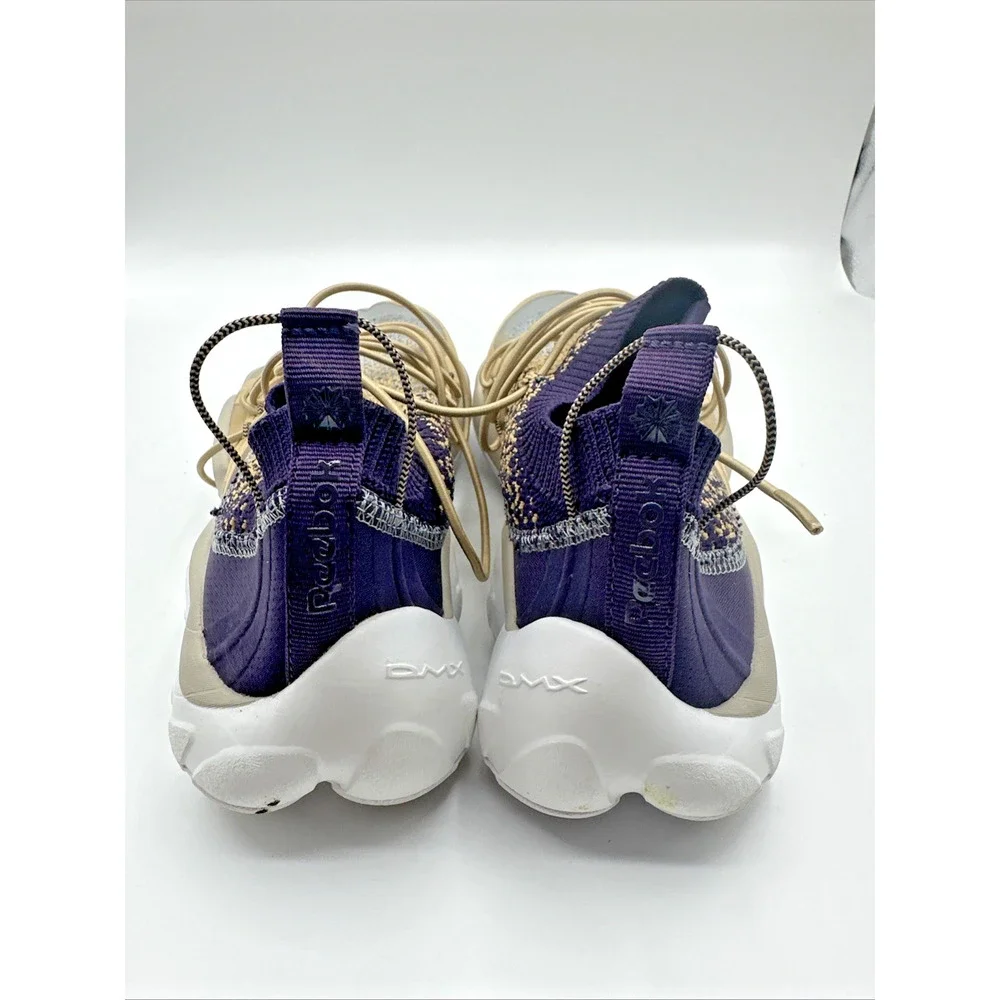 Reebok DMX Moving Air Technology Knit Sneakers Men’s 9.5 Purple Beige Slip On